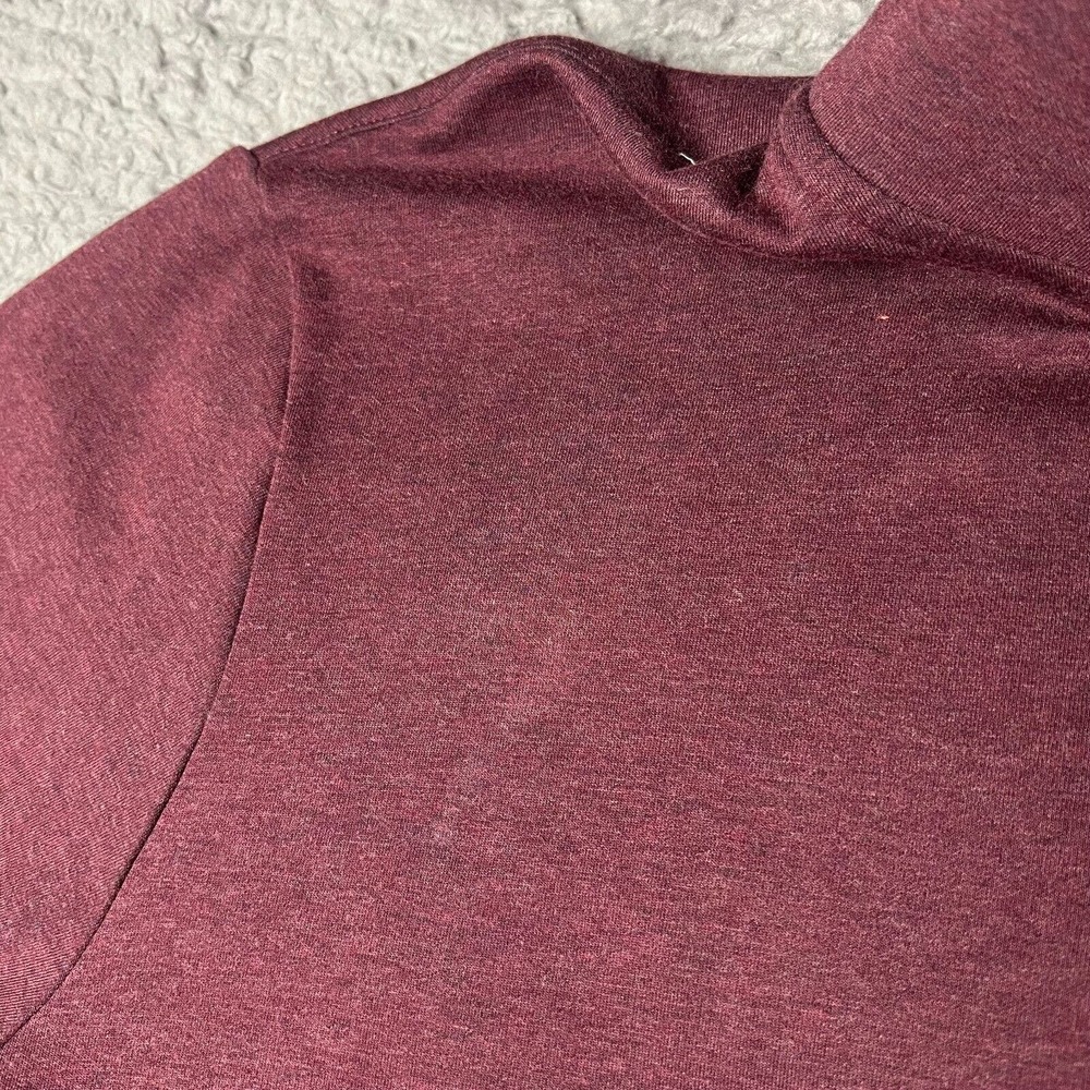 Travis Mathew Sweater Mens Large Red 1/4 Zip Pullover Golf Fleece Performance - Picture 4 of 11
